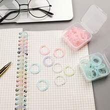 20pcs/Box Colorful Loose Leaf Binder Rings, Detachable Binding Rings, Plastic Perforated File Rings, Used For Binding Reports And Documents, Notebooks, Back To School, School Supplies, Back To School, School, School Supplies, School Supplies - A - View 8