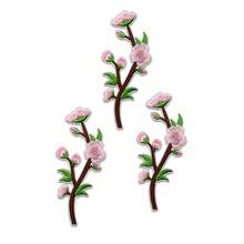 3/9入刺繡櫻花貼布 粉色花朵燙貼補丁，適用衣物、包包、夾克，DIY縫製花卉貼花貼紙，服飾裝飾修補用 - 梅花 - 查看 8