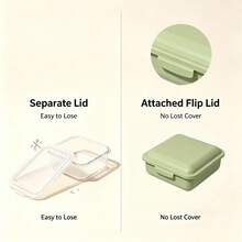 1 hộp đựng sandwich cầm tay dùng được trong lò vi sóng, hộp đựng bánh mì cho người lớn, hộp cơm cầm tay nắp gập khóa cài, hộp đựng bánh mì gối, hộp nhựa tái sử dụng, hộp bento cho trường học, văn phòng, dã ngoại, phụ kiện nhà bếp - Nhiều màu - Xem 6