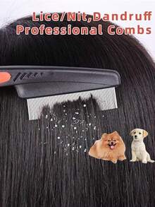 1pc Adult Fine-Tooth Comb, Helps Remove Lice And Dandruff - Multicolor - View 3
