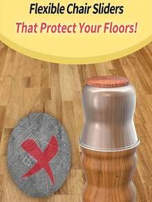 20pcs Anti-Slip Chair Leg Caps, With Felt Lining, Transparent Silicone Floor Protectors, Suitable For Restaurant, Hotel, Cafe, Bedroom, Living Room, Etc., Anti-Slip And Quiet, Please Refer To Size Chart To Choose According To Your Needs - Multiple Styles - View 3