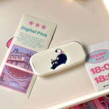 1pc Cute Cartoon Cat Portable Makeup Mirror Stand, Adhesive, Horizontal & Vertical Dual-Use, Desktop Support, Flip Cover - Multicolor - View 11