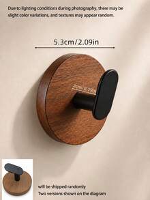 4pcs/2pcs/1pc No-Drill Door Back Hooks, Key Hat Clothing Storage Hooks, Kitchen Bathroom Bedroom Hanging Rack Hooks, Invisible Storage Tools, Clothing Hooks, Simple Design, Fashion Storage, Durable Wood, Reliable Installation - A - View 11
