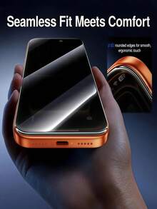 4-In-1 2-Piece Full Coverage Anti-Peeping Tempered Glass Privacy Screen Protector, Compatible With IPhone 18 Pro Max/18 Pro/17 Pro/17 Pro Max, Full Coverage Anti-Peeping Glass Film, Birthday/Easter/Valentine's Day Gift For Boyfriend/Girlfriend, Includes 1pc High-Definition Camera Lens Protector Soft Film And 1pc High-Definition Phone Back Cover Soft Film - Black - View 5