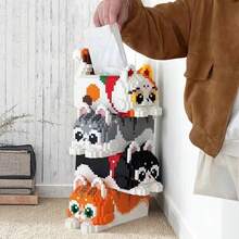 1000PCS Cute Cat Tissue Box Building Blocks Toy, Multi-Functional Building Blocks, Both Decorative Item And Tissue Box, 3D Puzzle Building Blocks Toy, Small Particle Handmade DIY Puzzle Ornament Living Room Decoration, Ideal Gift For Thanksgiving, Christmas, Halloween And Birthday - Multicolor - View 6