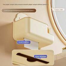 Luxury Bathroom Tissue Box Premium Toilet Paper Holder Multifunctional Spring-Loaded Lift-Up Dispenser - Multicolor - View 5
