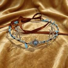 1pc Elf Headpiece Vine Headband Fairy Witch Crown Gothic Style Hair Hoop Woodland Bride Wedding Decoration, Suitable For Halloween - Multicolor - View 5
