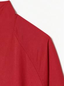 Women's Solid Color Casual Versatile Daily Long Sleeve Jacket - Red - View 5
