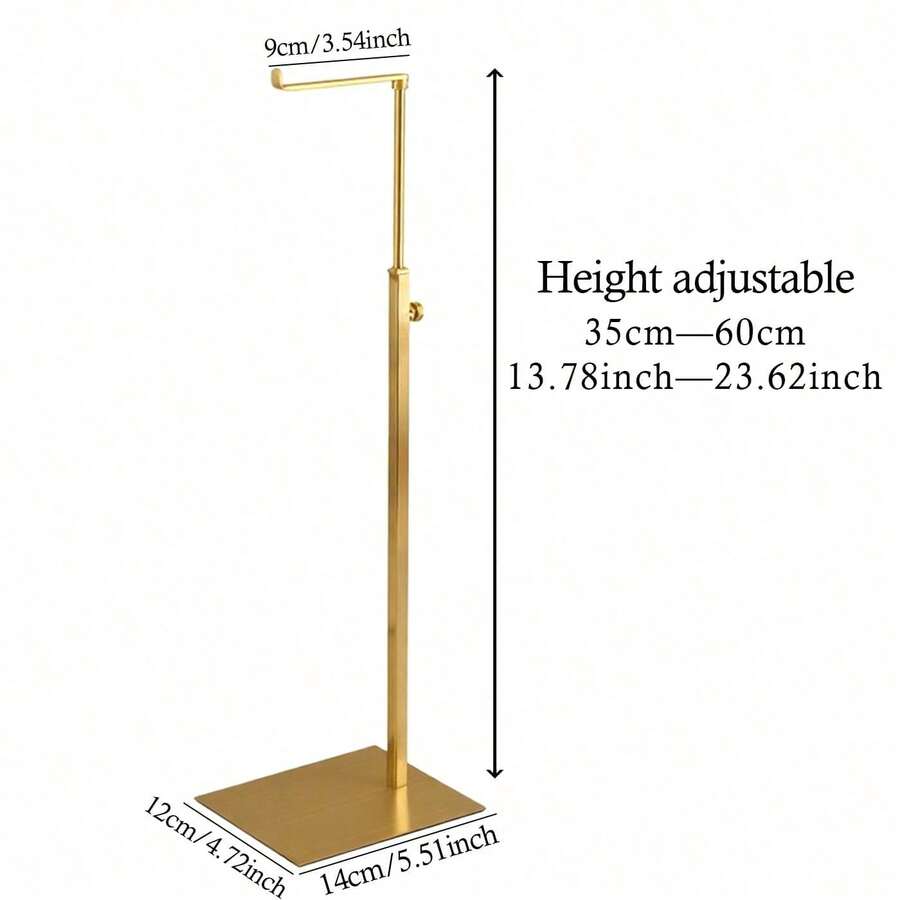 Floor Standing Jewelry Rack - Gold (7-point Bend In the Round Bar) - View 1