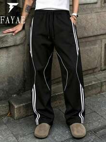 Men's Autumn Fashion Outdoor Sports Casual Multi-Pocket Long Pants, Minimalist Daily Commute Straight Leg - Black - View 4