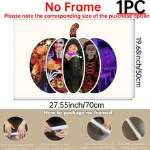 1pc Custom Halloween Customized Wall Art Gifts, Pumpkin Halloween Photo Collage Custom Poster For Room Gifts, Gifts For Halloween Lovers, Halloween Wall Art, Halloween House Decorations, Room Decor Aesthetic, Halloween Decor,Optional Frame. - Multicolor - View 16