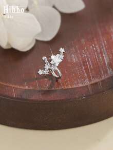 Hihho 1pc Luxury High-End Rhinestone Star Ear Clip, Fashionable Personalized Women's Star Ear Cuff, No Ear Piercing Required, Suitable For Daily, Holiday, Work, Commute Wear - Star Ear Cuffs - View 10