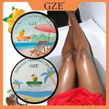 GZE Sunless Tanning Cream 80g/2.82oz, Mango & Coconut Self Tanner Cream, Build Natural Bronzed Glow, Long-Lasting Fake Tan Lotion - Rust Brown - View 1