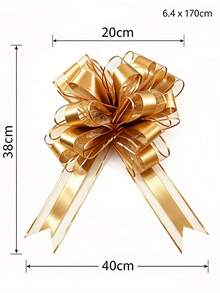 Instant Forming Plastic Pull Bow, Glitter Shiny Ribbon Decorative Bows, Reusable Ornament Bows For Wedding Vehicle, Gift Boxes, Xmas, Birthday Party Decorations - Decorative Topping - View 9