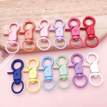 8-220pcs Colorful Coated Spring Split Rings, Metal Keychain Accessories, Suitable For DIY Pendants - Multicolor - View 11