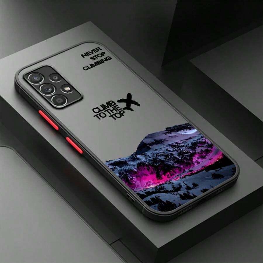 [24h Versand aus DE/FR/ES] Apple 11-17 Handyhülle - Schutzhülle für Samsung Galaxy, einschließlich A12, Note 20 Ultra und andere, mit einer atemberaubenden Berglandschaft - 1 Stück Bildfarbe - Übersicht 1