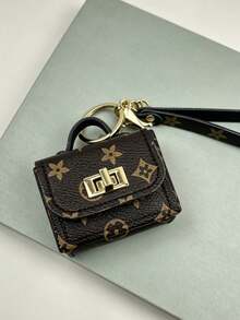 High-Quality Faux Leather Material, Embossed Design, Rectangular, Fashionable Car Key And Bag Accessory, Ideal Gift, Key Organizer | Keychain | Gold Snap Button, Keychain, Car Keychain, Girl Bag Charm, Backpack Decoration. Coin Purse Keychain, Cute Bag Charm, Car Keychain, School Bag Decoration, Small Gift - Multicolor - View 12