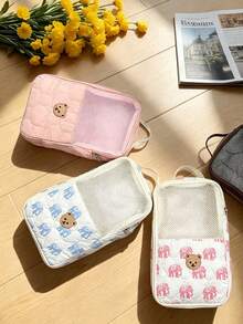 1pc Quilted Diaper Bag, Baby Organizer Bag, Diaper And Small Clothing Storage Box Organizer - Multicolor - View 9