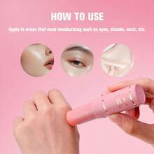 1pc Korean Anti-Wrinkle Elastic Multi-Effect Repair Stick - Long-Lasting Hydration, Suitable For Dry Skin; Oil Control And Conditioning Effect, Matte Finish; Friction-Resistant, Fresh And Non-Greasy; Oil-Free Formula, Moisturizing Without Drying; Waterproof And Sweat-Resistant, Gentle Nourishment For Skin, Fading Fine Lines Around Eyes - Pink - View 3