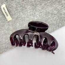 2/1 buah Jepit Rambut Besar Motif Polkadot Hitam Wanita, Jepit Rambut Cakar Plastik Multifungsi, Cocok untuk Mandi, Mencuci Muka, dan Memadukan Pakaian - MultiWarna - View 2