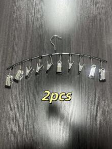 Popular Multi-Function Stainless Steel Drying Rack, Windproof Hooks, Multiple Clips For Secure Fixing. Suitable For Balcony, Window And Wardrobe - Easily Dry Various Clothing, While Saving Space, Adding Convenience To Life, Designed To Prevent Slipping And Leave No Marks, Space-Saving Laundry Organizer - Multi-Clip Design - Suitable For Balcony - Bathroom - Laundry Room - Sturdy Clothesline - Suitable For Delicate Items - Towels - Shirts - Easy To Install - No Tools Required - Laundry Drying Rack - Balcony Storage - Smooth - Multicolor - View 12