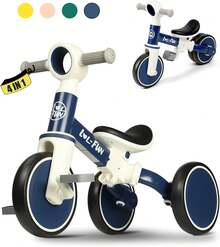 4-In-1 Toddler Balance Bike, Convertible Tricycle For Ages 1-4 |   4-In-1 Evolving Design, Certified  Carbon Steel Frame, Tool-Free 60-Second Transformation, Grows With Your Child - Blue - View 8