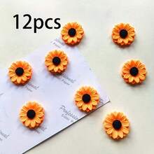 1/3/5/8/10/14/20pcs Fun Sunflower Shaped Resin Fridge Magnets, Perfect For Decorating Kitchen Refrigerator, Suitable For Kitchen, Living Room, Office And Bulletin Board, Also Can Be Used As Holiday Gift - Yellow - View 10