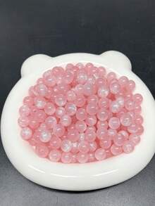 30pcs 8mm Starry Glitter Acrylic Resin Straight Hole Round Beads DIY Beading Handmade Craft Materials Phone Chain Keychain Decorative Beads - Starry Glitter - 30pcs - View 13