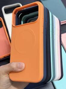 VRNOEI Deep Green Magnetic Minimalist Protective Case, Compatible With IPhone 17 Pro Max, 11 13 12 14 15 16 Pro Max, Supports Wireless Charging, Velvet Camera Protection, Series Phone Case, Unisex Phone Case Accessory - Dark Green - View 10
