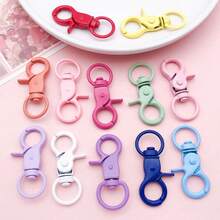 8-220pcs Colorful Coated Spring Split Rings, Metal Keychain Accessories, Suitable For DIY Pendants - Multicolor - View 9