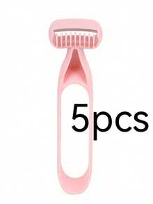 Macaron Color Plastic Handle Hair Removal Razor, Hollow Frame Manual Shaving Tool, Portable Body Hair Trimming Device, Single Blade Shaver For Legs, Arms, Underarms; Suitable For Home Skincare, Travel Grooming, Daily Body Beauty Care, Face Razor - Multicolor - View 13