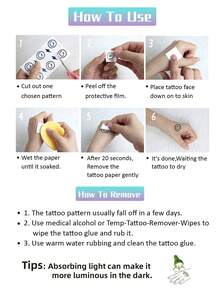 zillor 12 Sheets Luminous Astronaut Space Travel Temporary Tattoos, Glow In The Dark Planet Outer Space Travel Astronaut Spacecraft Rocketship Stars Patterns, Birthday Party Favors Supply, Decoration At Music Festival Parties & Nightclub, Lasting 2-5 Days - Green - View 13