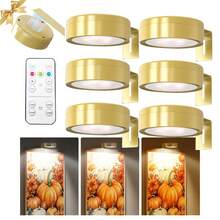 1/3/6pcs Wireless Metal Wall Light LED Lamp, Ambient Light, Magnetic Wireless Wall Light Night Light, Battery Powered LED Wall Lamp With Remote Control, Adjustable Color Temperature (Batteries Not Included) - A - View 10