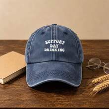1pc Gothic-Style Casual Washed Men Hat,Letters Printing, Unisex Fashion, Provides Shade & Sun Protection, Perfect For Outdoor Activities. - Multicolor - View 16