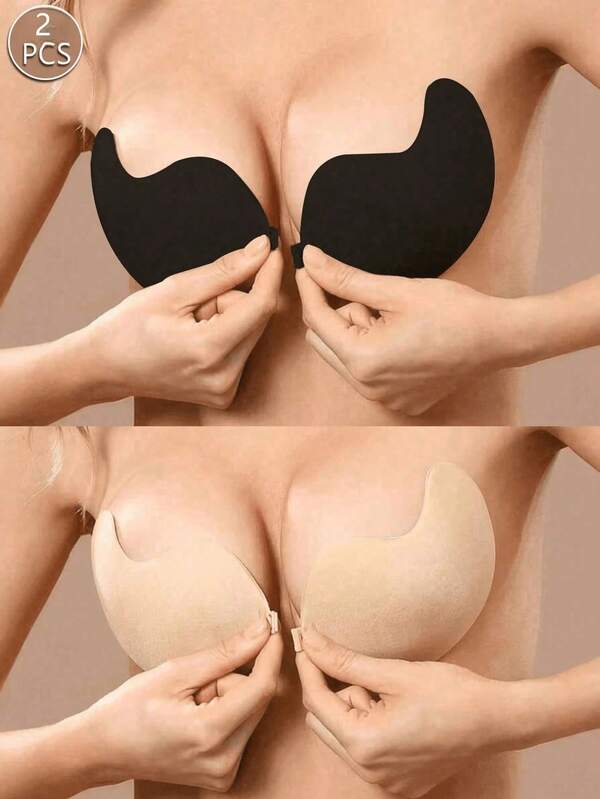2pcs Strapless Mango-Shaped Bra Pads, Suitable For Small Chest, Breathable And Comfortable, Lifting And Support, Seamless Design, Perfect For Dresses And Formal Wear
