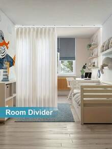 5/4/3/1m Flexible Bendable Curtain Track, Ceiling Mounted Curved Sliding Guide Rail With Metal Hooks, Multi-Size Bay Window Curtain Track System, Bedroom Bathroom Room Divider Curtain Rail, Home Window Decoration - Multi-style-1 - View 11
