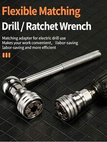 1/2pcs Magic Socket, Adjustable Hex Socket Ratchet Wrench, Multi-Function Power Drill Screw Driver 10-19mm, Metric 3/8" To 3/4", Tool Gift For Men/Dad/Father/Husband, Christmas Father's Day Gift - A - View 3