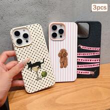 3 buah Casing Pelindung TPU Anti Guncangan dengan Cakupan Penuh, Kompatibel dengan Apple 11/12/13/14/15/16/17 Pro Max - MultiWarna - View 2