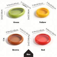 1/4 Reusable Food Preservation Cans, Fruit And Vegetable Food Storage Containers.Equipped With A Stretchable TPU Cover.Can Be Cleaned To Keep Food Fresh For A Longer Time.Suitable For Storing And Keeping Fresh Kitchen Food. - Multicolor - View 4