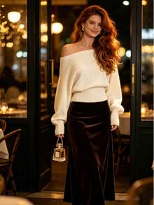 Women Knit Tops - White - View 7