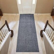 Durable Non-Slip Striped Floor Mat, Easy To Clean, Indoor/Outdoor Use, Red, Brown, Gray Striped Options, Multiple Sizes Available - Multicolor - View 3