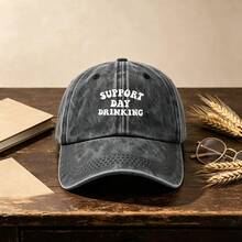 1pc Gothic-Style Casual Washed Men Hat,Letters Printing, Unisex Fashion, Provides Shade & Sun Protection, Perfect For Outdoor Activities. - Multicolor - View 15