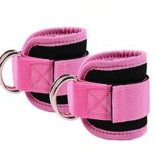 Adjustable Fitness Resistance Band With Double D-Rings, Ankle Support Strap For Leg Strength Training And Sports Protection - Multicolor - View 9