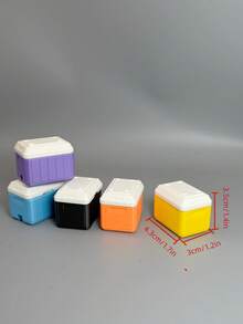 1:12 Miniature Insulated Cooler Box Ice Container Collectible Model, Mini Outdoor Open-Top Portable Insulated Bucket For Model House, Multi-Color Camping Picnic Model Decor - Multicolor - View 5