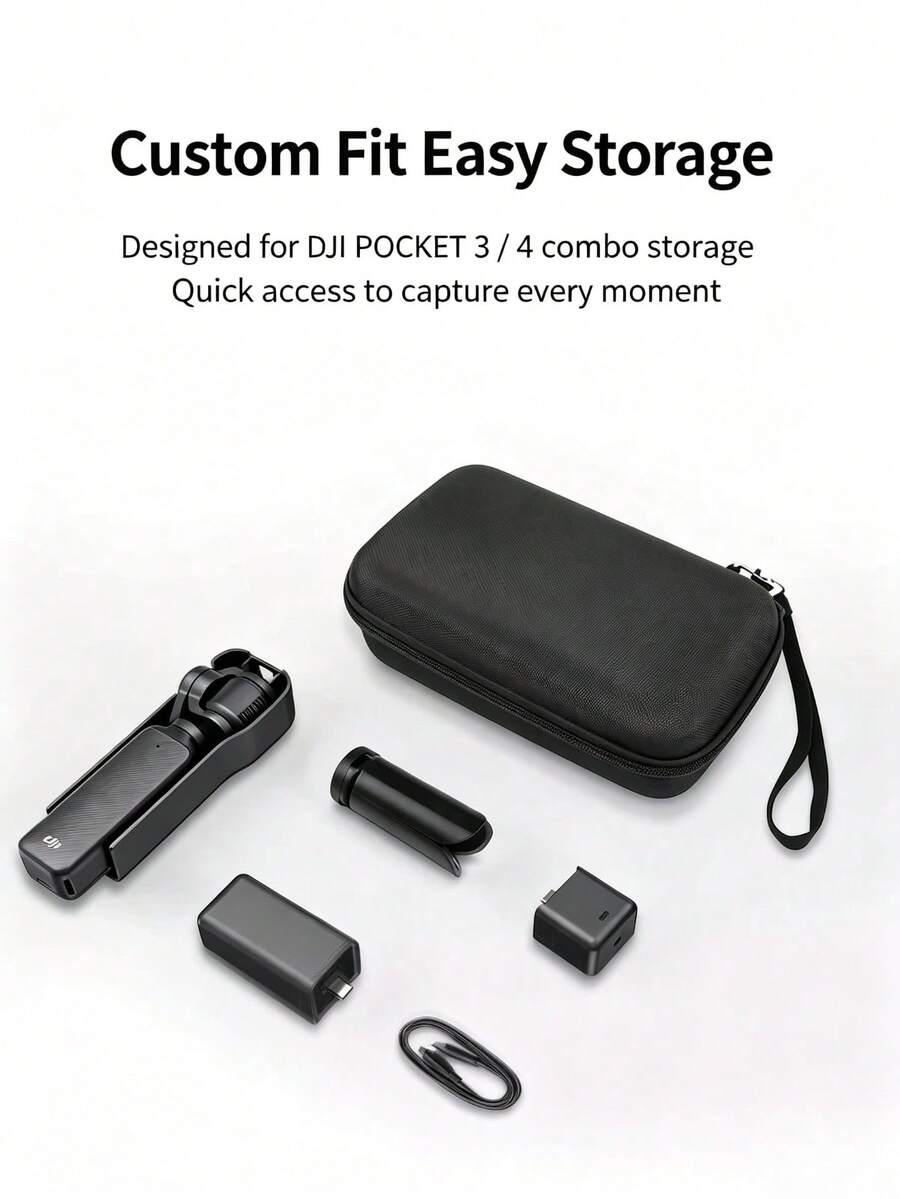 硬殼收納包,相容 Osmo Pocket 4 / Pocket 3 手持雲台相機,防震耐壓防水便攜旅行收納袋,適用相機及全套配件,戶外拍攝保護殼 - 查看 1