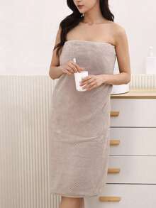 成人大號浴巾，咖啡色，90cm*180cm，1件 - 咖色 - 查看 2