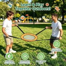1pc/Set Red (Includes 1 Ball Net And 1 Ball), This Is A Catch And Throw Game Suitable For Two People To Play, Helps Promote Physical Health And Activity Ability, Can Be Used For Indoor/Outdoor Games And Party Entertainment Activities. (Random Color) - Multicolor - View 5