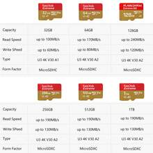 Kartu Micro SD SanDisk, U3 4K V30 A2, Cocok untuk Drone/Kamera Aksi/Tablet - View 2
