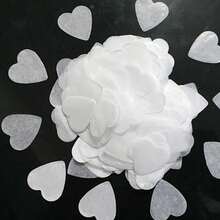 White Heart-Shaped Party Confetti, Pure White Heart-Shaped Confetti, Portable Table Confetti, Event Confetti, Wedding Scene Decoration, Celebration Ceremony Decoration, Party Decoration, Holiday Decoration, Halloween, Christmas, Party Decoration Supplies - one-size - View 3