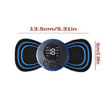 1pc Electric Neck Massager, Mini Neck Massager, Electric Massage Patch, Portable Body Massage Patch, Suitable For Men And Women, Shoulder, Arm, Leg, 8 Modes, 19 Intensity Levels, Portable, USB Rechargeable - Blue - View 11